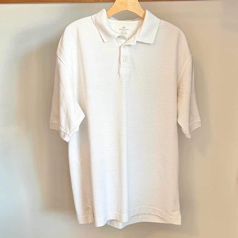 Dockers White Polo Shirt - golf